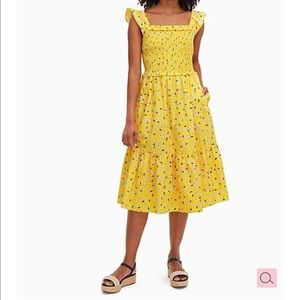 Kate Spade Fleurette Toss smocked dress
